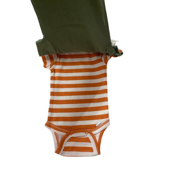 Gerber Baby Bundle 0-3 mo. Outfit and 3 Snap Tees Party Pooper Dinosaurs - Picture 4 of 7